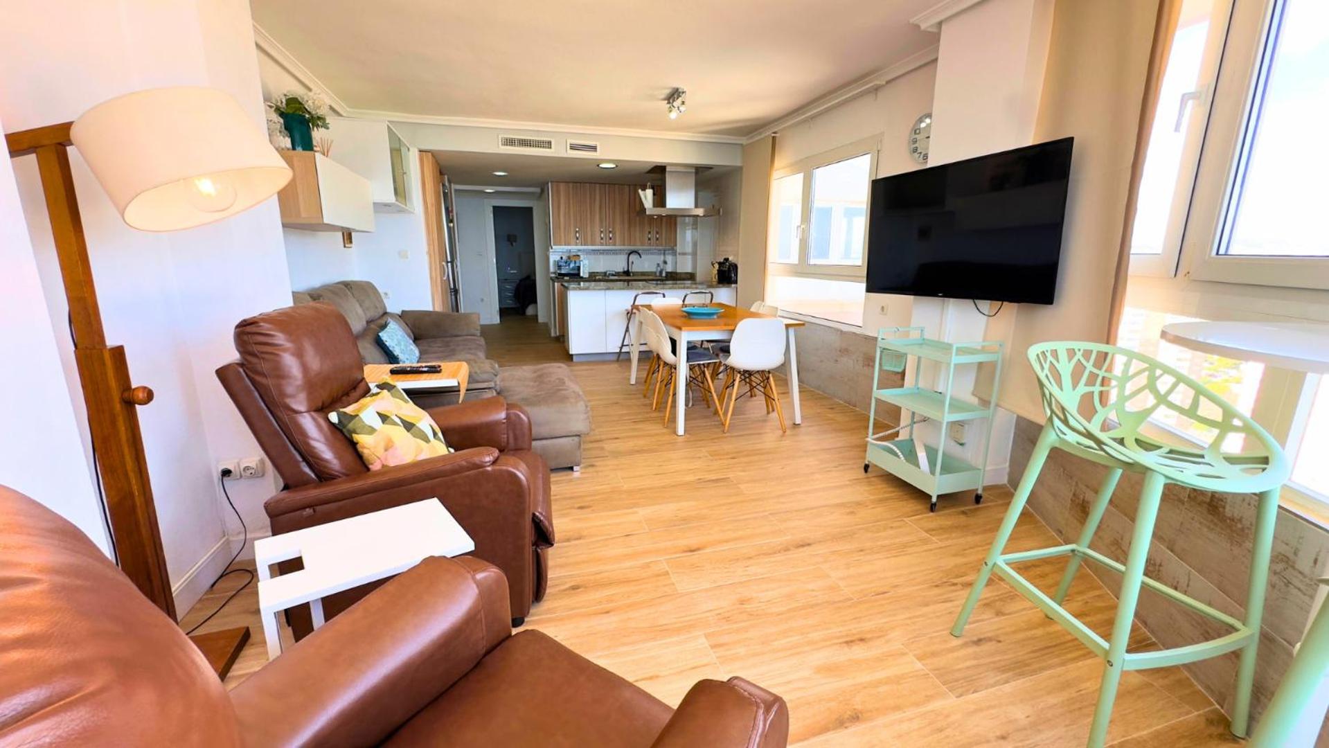 Апартаменты Atico A 50M Del Mar. Parking Gratis. A/C Кампелло Экстерьер фото